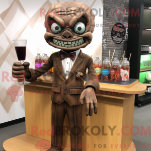 Brown Undead mascot costume...