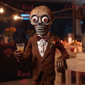 Brown Undead mascot costume...