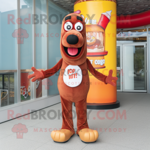 Rust Hot Dog maskot kostume...