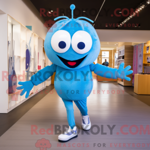 Sky Blue Spider mascot...