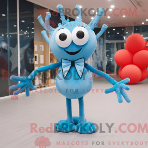 Sky Blue Spider maskot...