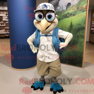 Cream Blue Jay mascot...