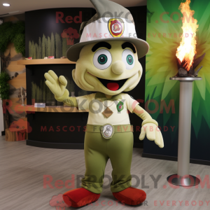 Olive Fire Eater mascot...