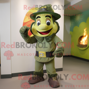 Olive Fire Eater maskot...