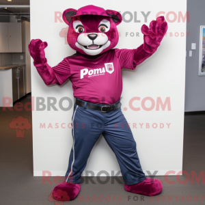 Magenta Panther mascot...