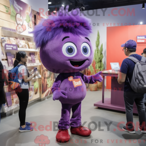 Purple Plum mascot costume...