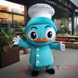 Cyan Sushi mascot costume...