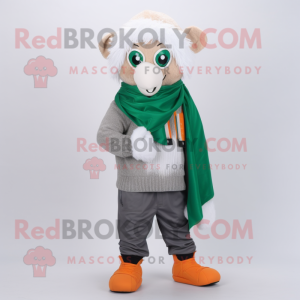 nan Irish Flag mascot costume character dressed with a Joggers and Scarves