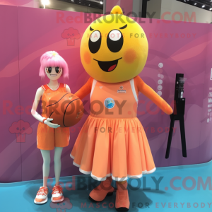 Peach Handball Ball mascot...