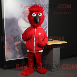Red Emu mascot costume...