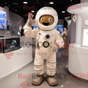 Beige Astronaut mascot...