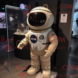 Beige Astronaut maskot...