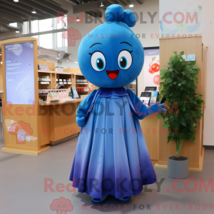 Blue Plum mascot costume...