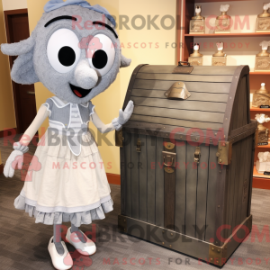 Gray Treasure Chest mascot...