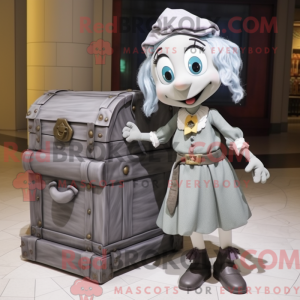Gray Treasure Chest mascot...