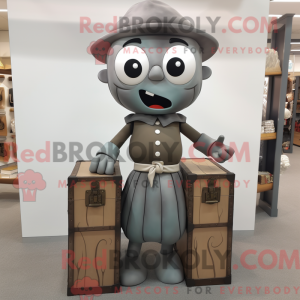 Gray Treasure Chest mascot...