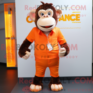 Orange Chimpanzee mascot...