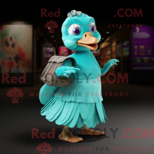 Turquoise Gosling mascot...