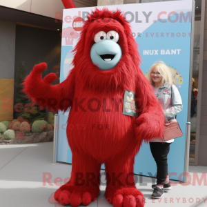 Red Yeti mascot costume...