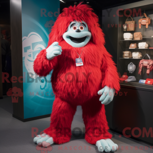 Red Yeti mascot costume...