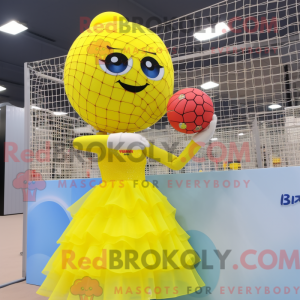 Citroengeel volleybalnet...