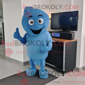 Blue Television mascot...