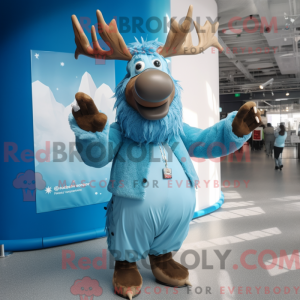 Sky Blue Irish Elk maskot...