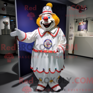 White Clown mascot costume...