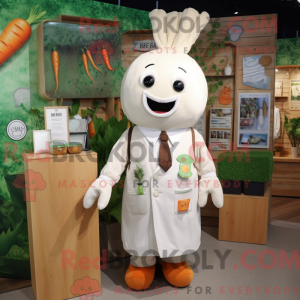 Hvid gulerod maskot kostume...