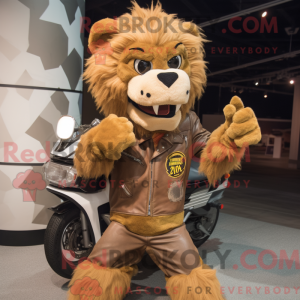 Brown Tamer Lion mascot...