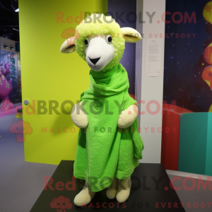 Lime Green Sheep maskot...