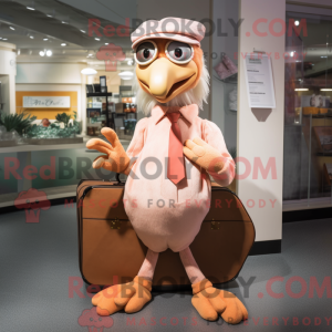 Peach Archeopteryx mascot...