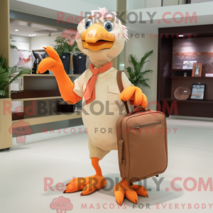 Peach Archeopteryx mascot...