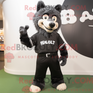 Black Say Wolf mascot...