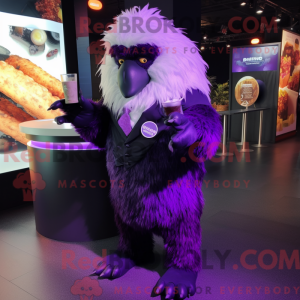 Purple Sloth Bear mascot...