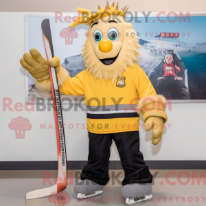 Mascotte de bâton de hockey...