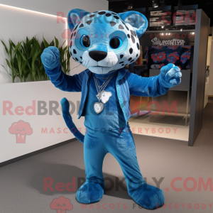 Máscara Blue Cheetah com...