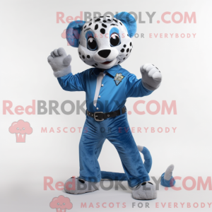 Blue Cheetah mascot costume...