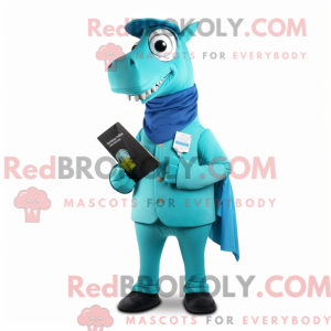 Cyan Pferd Maskottchen...