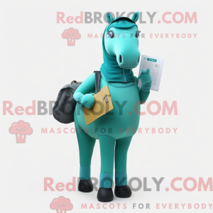 Cyan Heste maskot kostume...