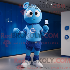 Blue Phone mascot costume...