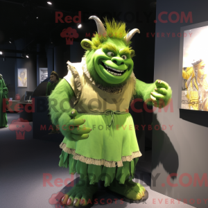 Green Ogre maskot kostume...