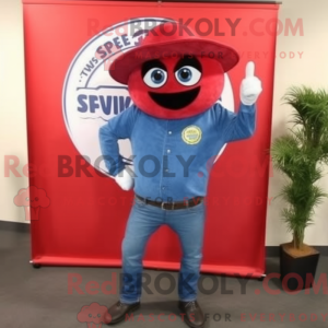 Red Pizza mascot costume...