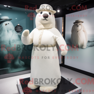 White Seal maskot kostume...