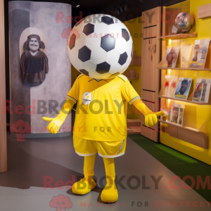 Gul Fotball maskot...