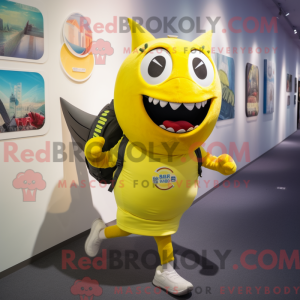 Gul tun maskot kostume...