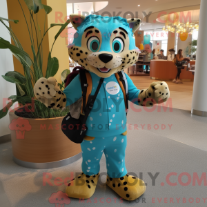 Turquoise Cheetah mascot...