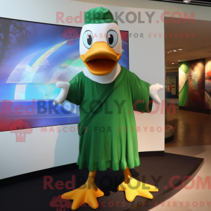 Green Muscovy Duck mascot...