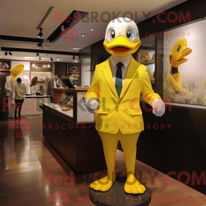 Yellow Goose mascot costume...