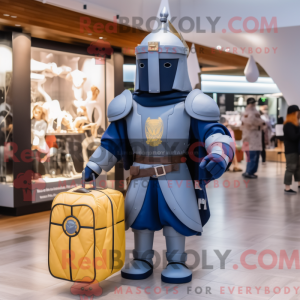 Navy Medieval Knight mascot...